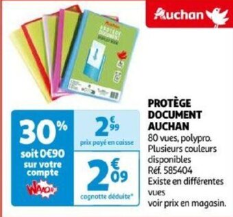 Auchan PROTÈGE DOCUMENT AUCHAN offre