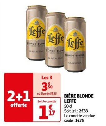 Auchan BIÈRE BLONDE LEFFE offre