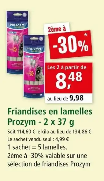 Maxi Zoo Friandises en lamelles prozym offre