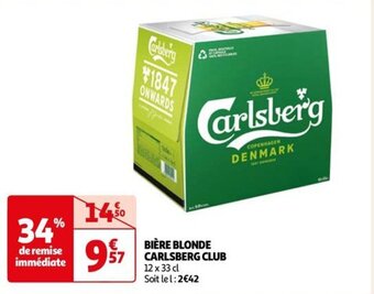 Auchan BIÈRE BLONDE CARLSBERG CLUB offre