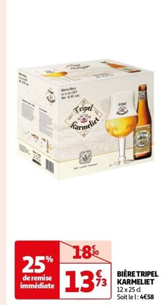 Auchan BIÈRE TRIPEL 73 KARMELIET offre