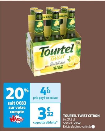 Auchan TOURTEL TWIST CITRON offre