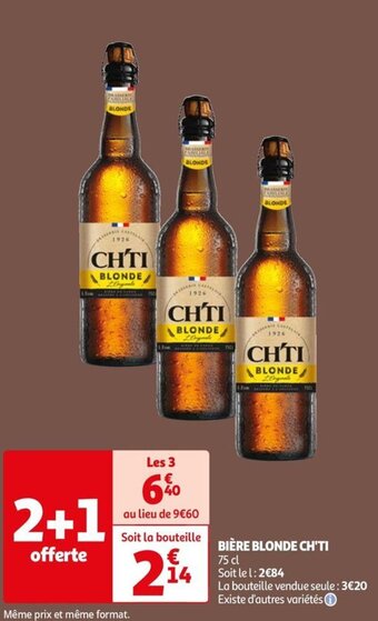 Auchan BIÈRE BLONDE CH'TI offre