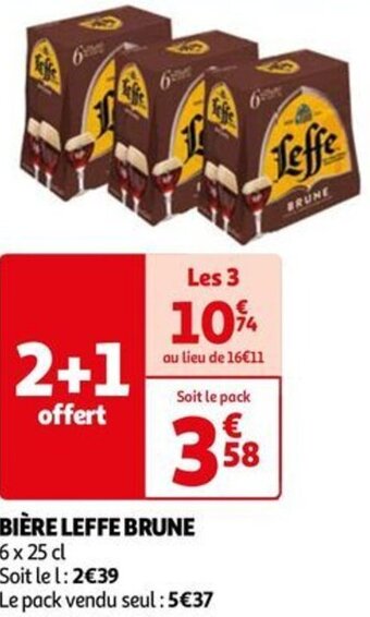 Auchan BIÈRE LEFFE BRUNE offre