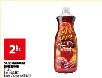 Auchan SANGRIA ROUGE DON SIMON offre
