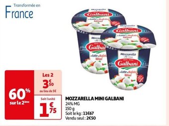 Auchan MOZZARELLA MINI GALBANI offre
