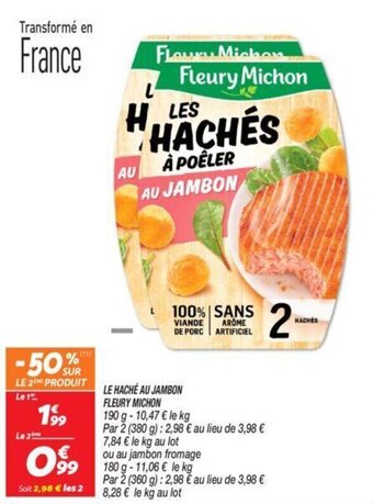 Netto LE HACHÉ AU JAMBON FLEURY MICHON offre