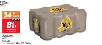 Netto BIERE BLONDE LEFFE offre