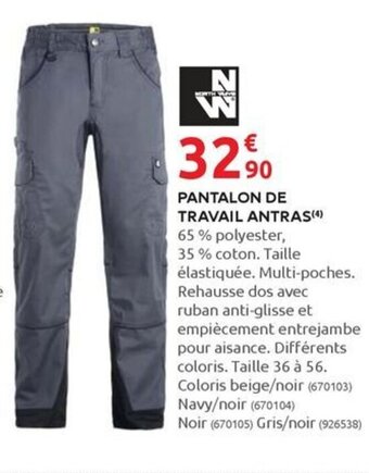 Rural Master PANTALON DE TRAVAIL ANTRAS offre