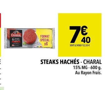 Supeco Charal steaks hachés offre