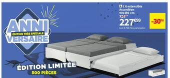 Conforama Lit extensible 90x190 cm accordeon offre