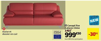 Conforama Canape fixe 3 places come offre