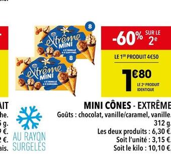 Supeco Nestlé mini cônes extrême offre