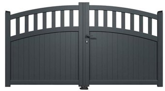 Brico Dépôt Portail aluminium battant gris anthracite lugo - l. 3 x h. 1,60 m offre
