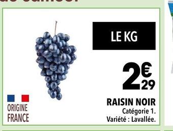 Supeco Raisin noir offre