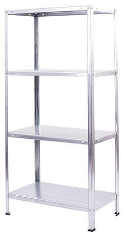 Brico Dépôt Étagère garage en métal 4 tablettes - h.140 x l.70 x p.30 cm offre