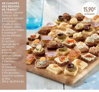 Intermarché 48 Canapés Des Régions De France offre
