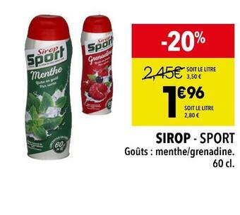 Supeco Sport sirop offre