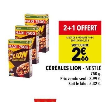 Supeco Nestlé céréales lion offre