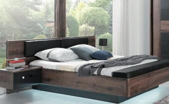 Conforama Lit 140 cm + 2 chevets + éclairage led dolce cottage offre