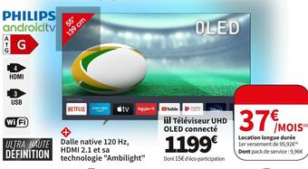 Conforama Philips téléviseur uhd oled connecté 55oled707/12 offre