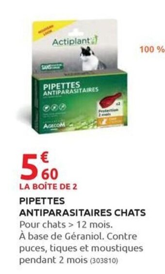 Rural Master PIPETTES ANTIPARASITAIRES CHATS offre