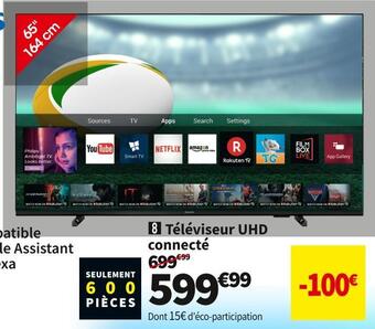 Conforama Philips téléviseur uhd connecté 65pus7008/12 offre