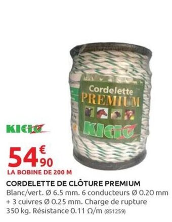 Rural Master CORDELETTE DE CLÔTURE PREMIUM offre