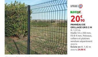 Rural Master PANNEAU DE GRILLAGE GRIS 2 M offre
