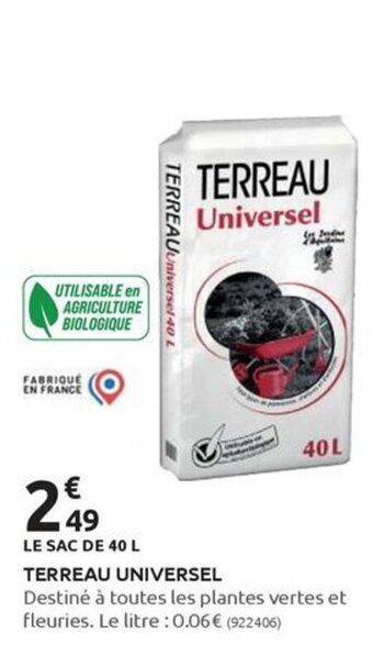 Rural Master TERREAU UNIVERSEL offre