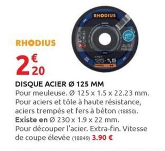 Rural Master DISQUE ACIER Ø 125 MM offre