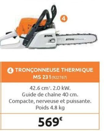 Rural Master TRONÇONNEUSE THERMIQUE MS 231(922767) offre
