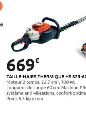 Rural Master TAILLE-HAIES THERMIQUE HS 82R-600 offre