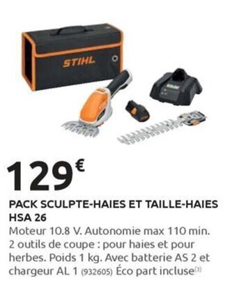 PACK SCULPTE-HAIES ET TAILLE-HAIES HSA 26