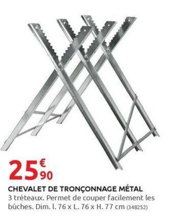 CHEVALET DE TRONÇONNAGE MÉTAL