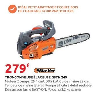 Rural Master TRONÇONNEUSE ÉLAGEUSE GSTH 240 offre
