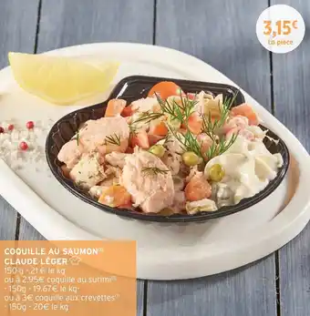 Intermarché Coquille au saumon claude Léger offre