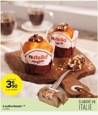 Carrefour Contact 2 muffins Nutella offre
