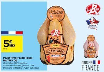 Carrefour Contact Poulet fermier Label Rouge MAÎTRE COQ offre