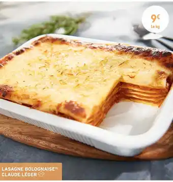 Intermarché Lasagne bolognaise claude Léger offre