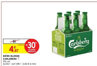 Intermarché BIÈRE BLONDE CARLSBERG Y offre