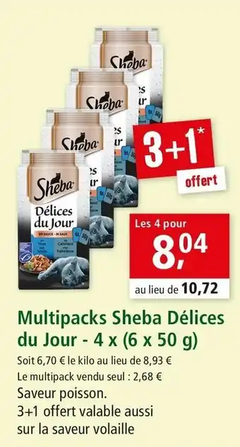 Maxi Zoo Multipacks sheba délices du jour offre