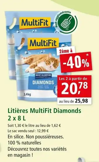 Maxi Zoo Litières multifit diamonds offre