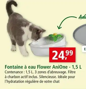 Maxi Zoo Fontaine à eau flower anione offre