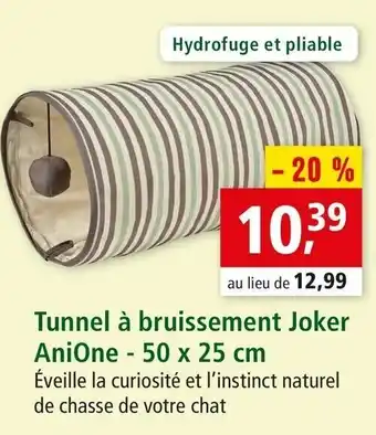 Maxi Zoo Tunnel à bruissement joker anione offre
