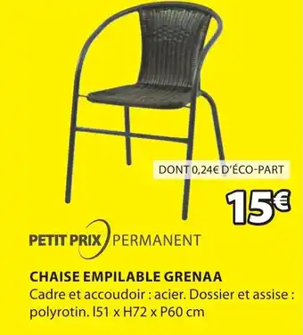 JYSK Chaise Empilable Grenaa offre