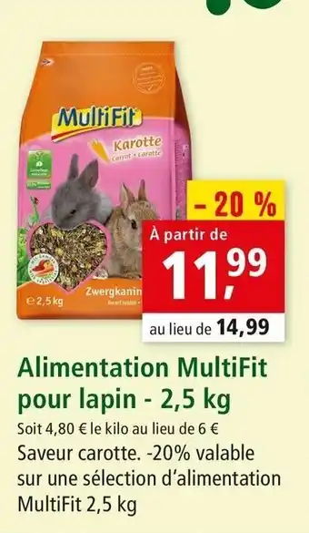 Maxi Zoo Alimentation multifit pour lapin offre