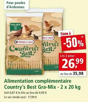 Maxi Zoo Alimentation complémentaire country's best gra-mix offre