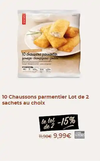 Thiriet 10 Chaussons parmentier lot de 2 sachets au choix offre