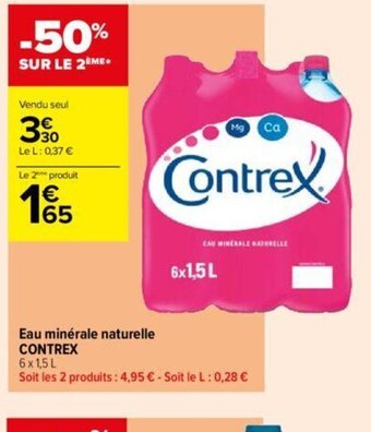 Carrefour Contact Eau minérale naturelle CONTREX offre